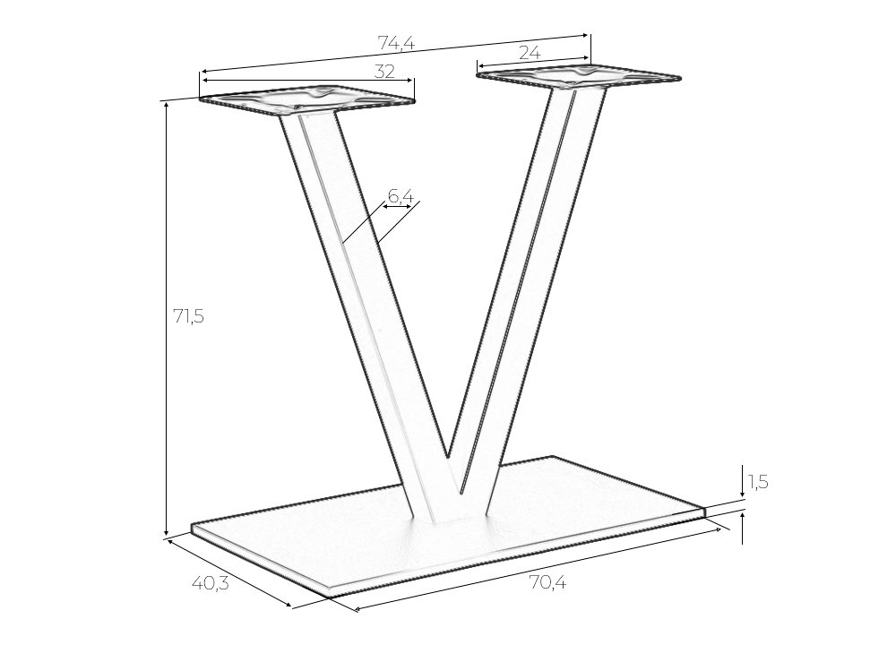 Подстолье обеденное DOBRIN VECTOR фото 8