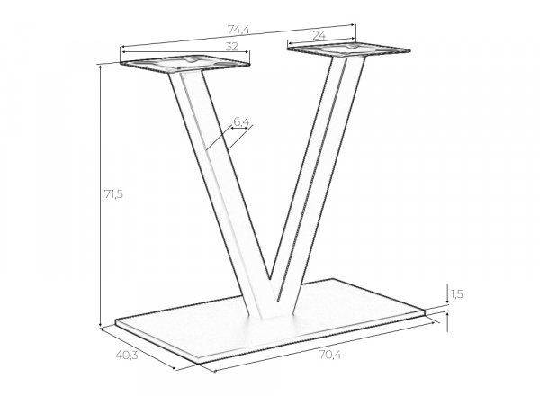 Подстолье обеденное DOBRIN VECTOR фото 8